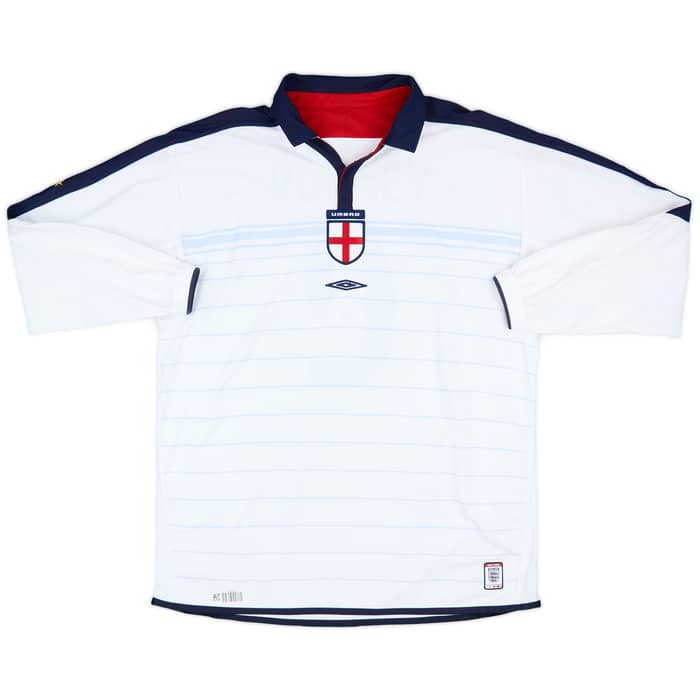 2003-05 England Home L/S Shirt Rooney #9 - 8/10 - (XL)