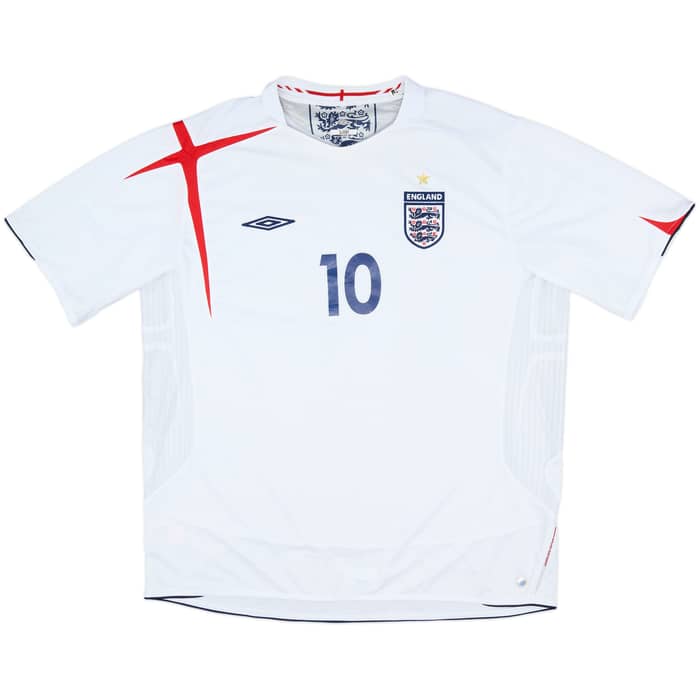 2005-07 England Home Shirt #10 - 6/10 - (XXL)