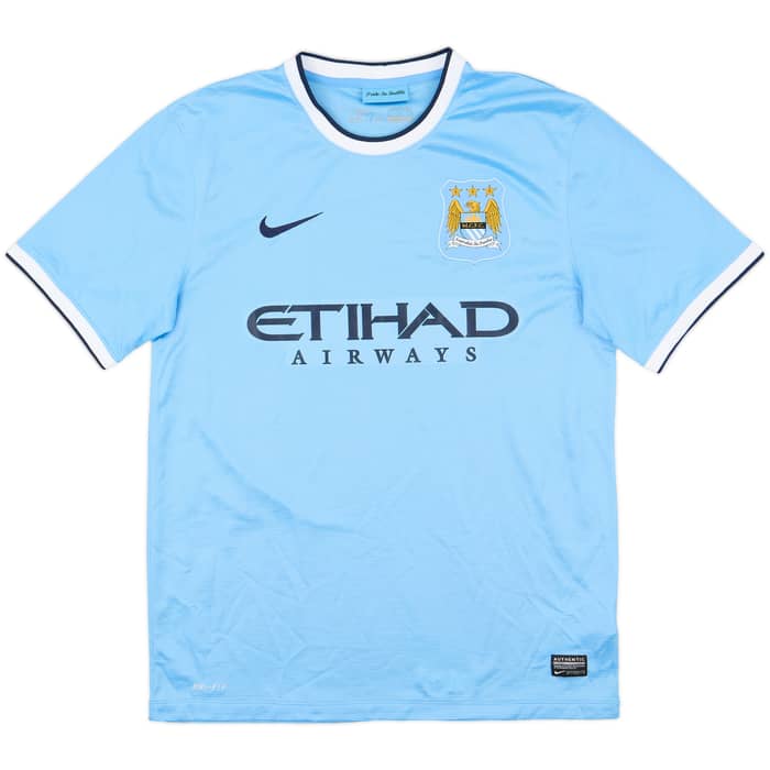 2013-14 Manchester City Home Shirt Kun Aguero #16 - 8/10 - (M)