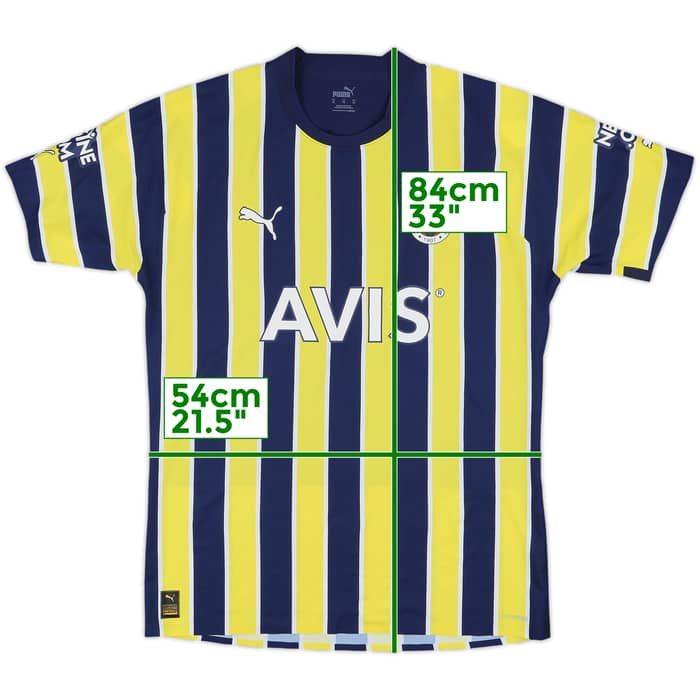 2022-23 Fenerbahce Authentic Home Shirt - 8/10 - (XL)