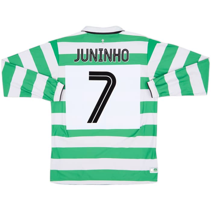 2004-05 Celtic Home L/S Shirt Juninho #7 - 8/10 - (M)