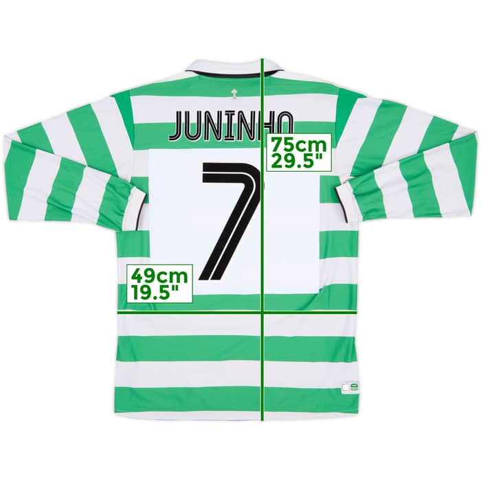 2004-05 Celtic Home L/S Shirt Juninho #7 - 8/10 - (M)