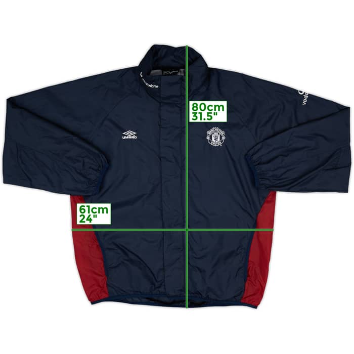 2000-02 Manchester United Umbro Hooded Rain Jacket - 10/10 - (M)