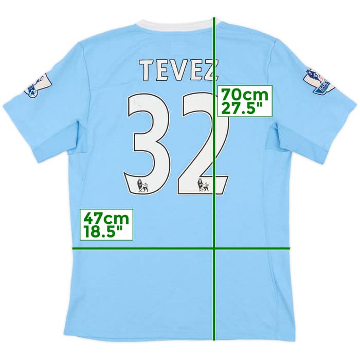 2009-10 Manchester City Home Shirt Tevez #32 - 7/10 - (M)