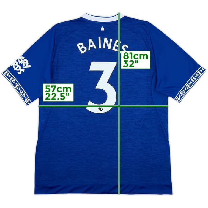 2018-19 Everton Home Shirt Baines #3 - 10/10 - (XXL)