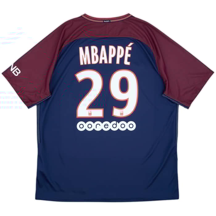 2017-18 Paris Saint-Germain Home Shirt Mbappe #29 - 9/10 - (XL)