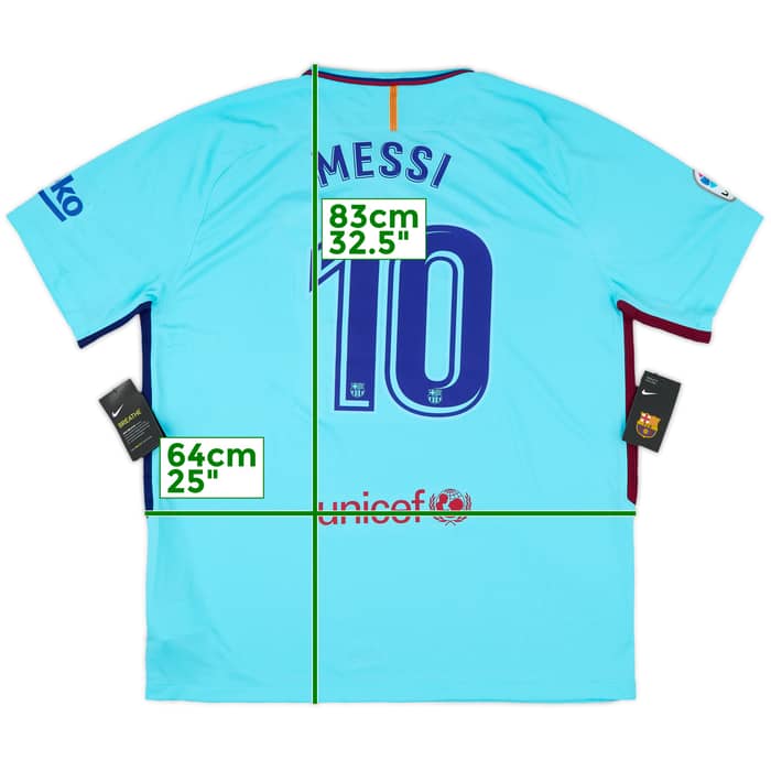 2017-18 Barcelona Away Shirt Messi #10 (XXL)