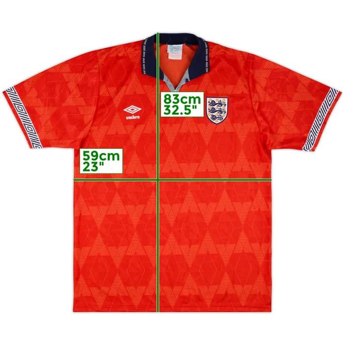 1990-93 England Away Shirt - 10/10 - (L)