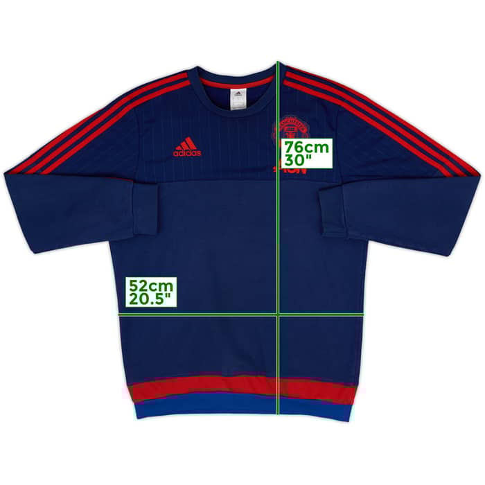2015-16 Manchester United adidas Sweat Top - 7/10 - (M)