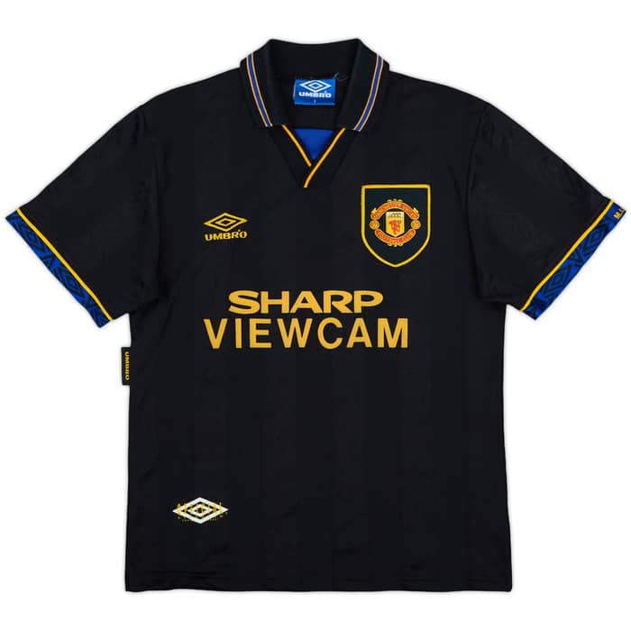 1993-95 Manchester United Away Shirt Cantona #7 - 8/10 - (S)