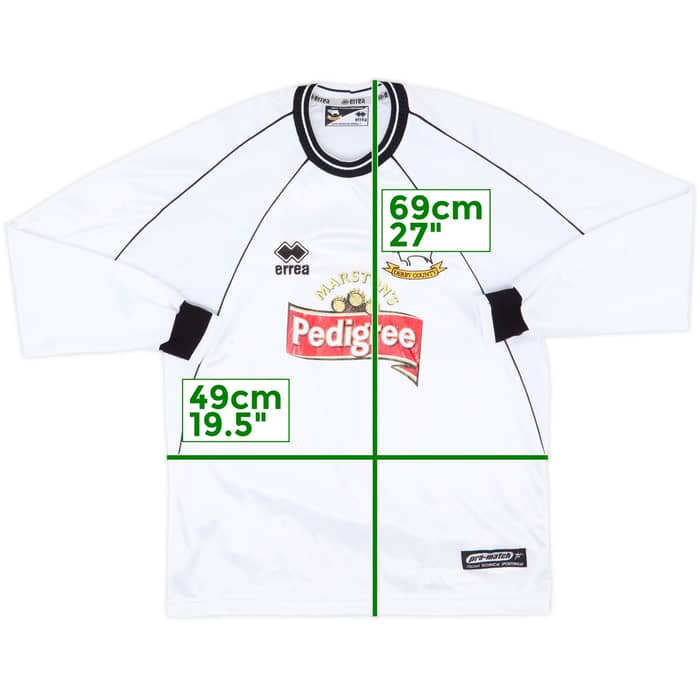 2001-02 Derby County Home L/S Shirt - 7/10 - (S)