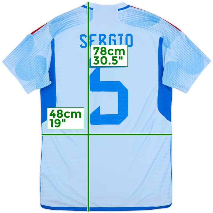 2022-23 Spain Authentic Away Shirt Sergio #5 - 10/10 - (M)