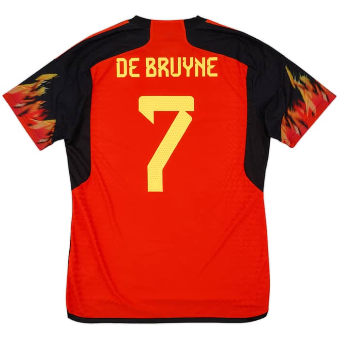 2022-23 Belgium Authentic Home Shirt De Bruyne #7 - 7/10 - (L)