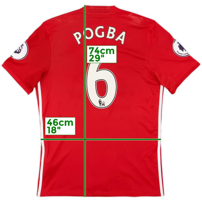 2016-17 Manchester United Home Shirt Pogba #6 - 7/10 - (S)