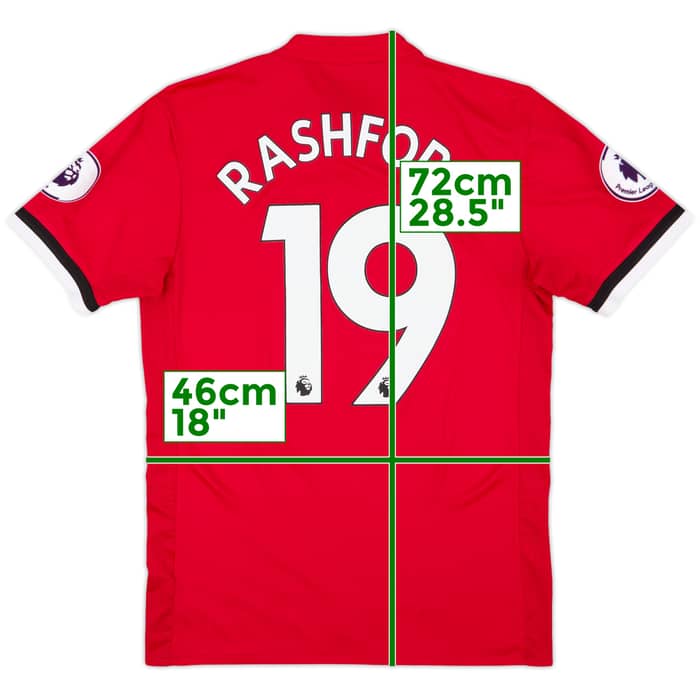 2017-18 Manchester United Home Shirt Rashford #19 - 7/10 - (S)