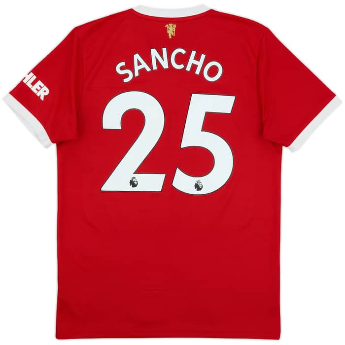 2021-22 Manchester United Home Shirt Sancho #25 - 8/10 - (M)