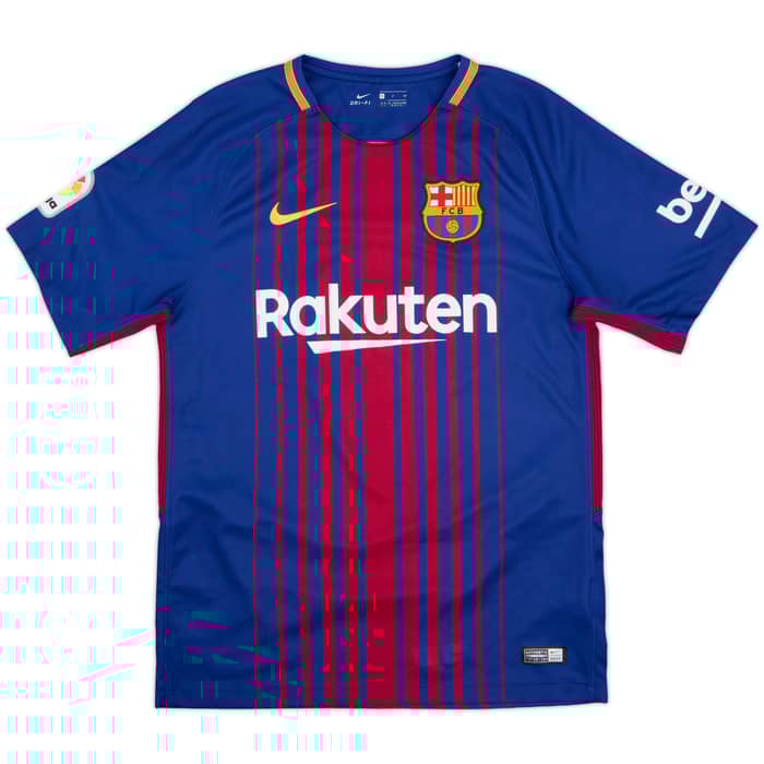 2017-18 Barcelona Home Shirt Suarez #9 - 8/10 - (S)