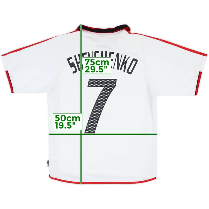 2003-04 AC Milan Away Shirt Shevchenko #7 - 6/10 - (M)