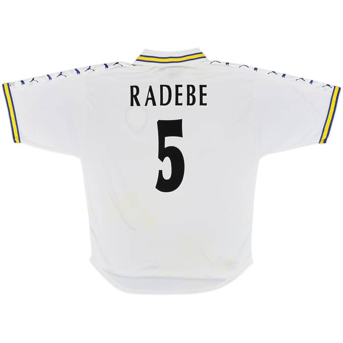 1998-00 Leeds United Home Shirt Radebe #5 - 7/10 - (L)