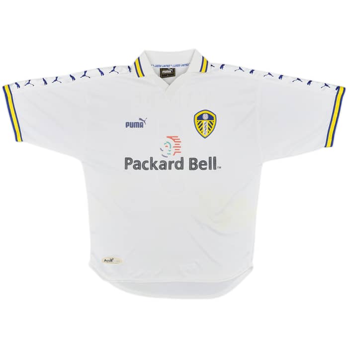 1998-00 Leeds United Home Shirt Radebe #5 - 7/10 - (L)
