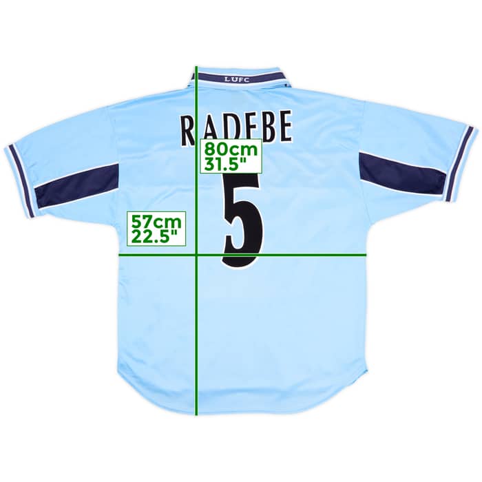 1999-00 Leeds United Away Shirt Radebe #5 - 7/10 - (L)