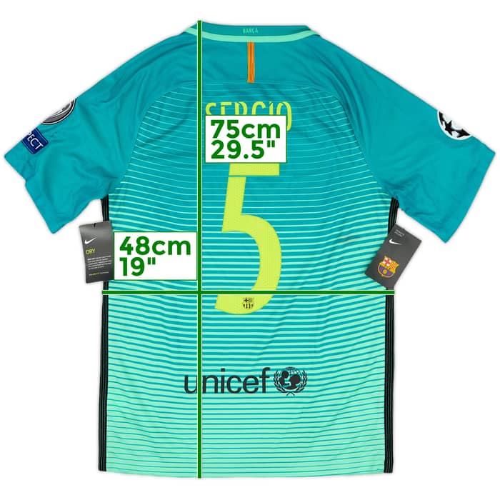 2016-17 Barcelona Third Shirt Sergio #5 (S)