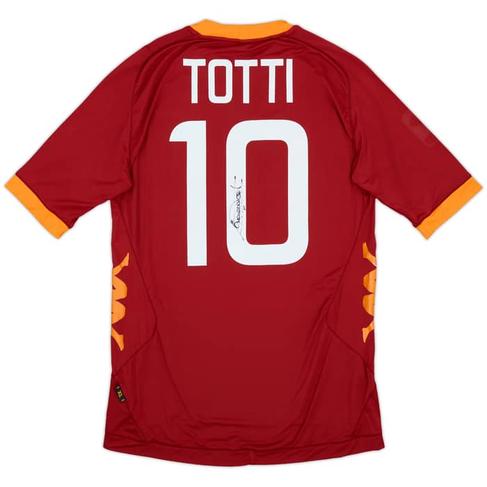 2011-12 Roma Signed Home Shirt Totti #10 - 5/10 - (XL)