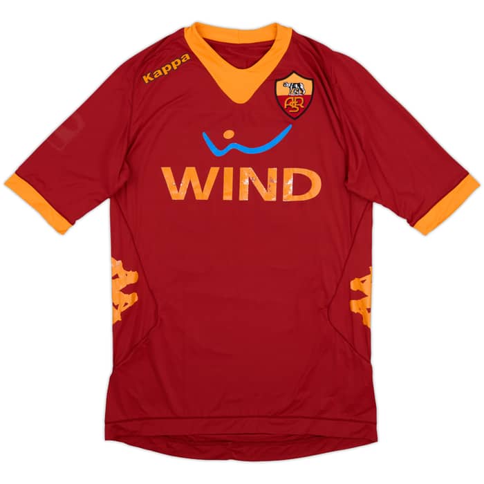 2011-12 Roma Signed Home Shirt Totti #10 - 5/10 - (XL)