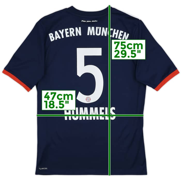 2017-18 Bayern Munich Away Shirt Hummels #5 - 7/10 - (XL.Boys)