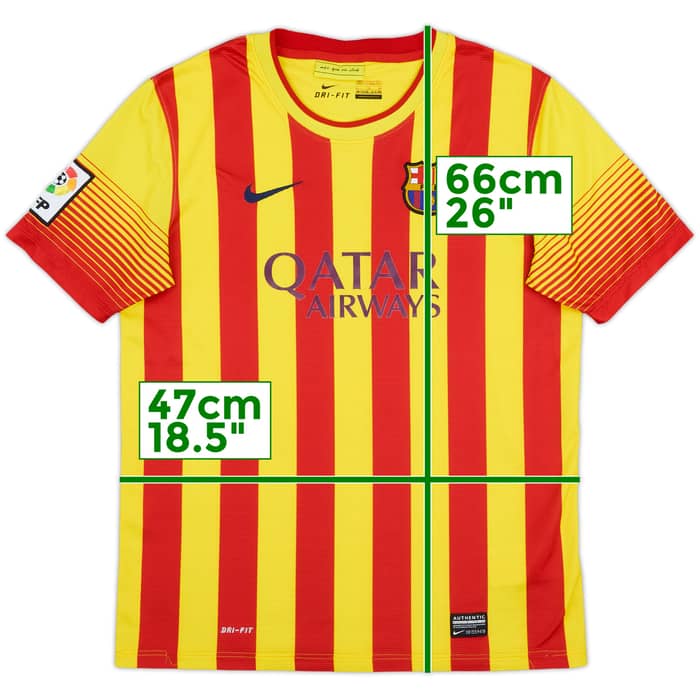 2013-15 Barcelona Away Shirt - 8/10 - (XL.Boys)