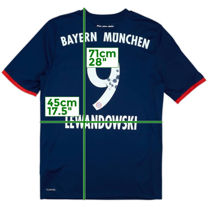 2017-18 Bayern Munich Away Shirt Lewandowski #9 - 4/10 - (XL.Boys)