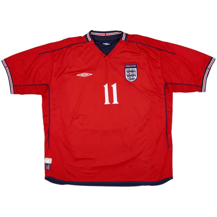 2002-04 England Away Shirt Heskey #11 - 9/10 - (XL)