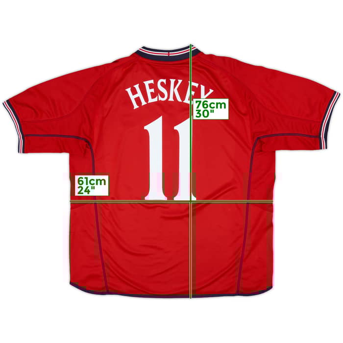 2002-04 England Away Shirt Heskey #11 - 9/10 - (XL)