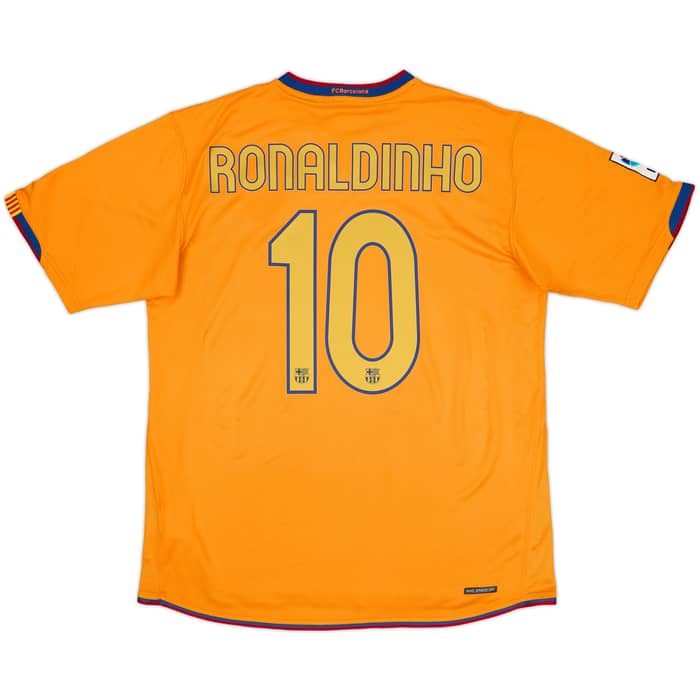 2006-08 Barcelona Away Shirt Ronaldinho #10 - 7/10 - (L)