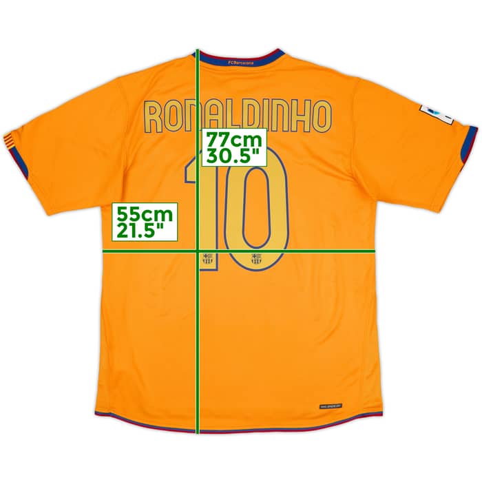 2006-08 Barcelona Away Shirt Ronaldinho #10 - 7/10 - (L)