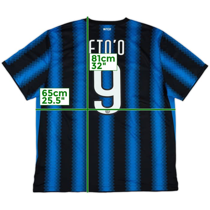 2010-11 Inter Milan Home Shirt Eto'o #9 - 10/10 - (XXL)