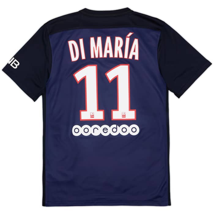 2015-16 Paris Saint-Germain Home Shirt Di Maria #11 - 8/10 - (S)