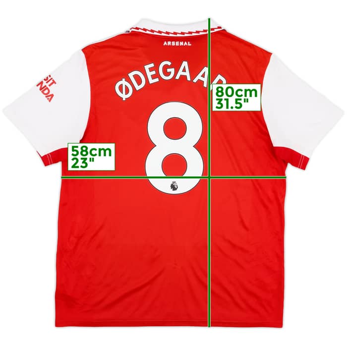 2022-23 Arsenal Home Shirt Odegaard #8 - 8/10 - (XL)
