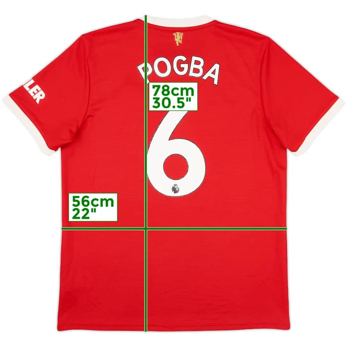 2021-22 Manchester United Home Shirt Pogba #6 - 7/10 - (L)