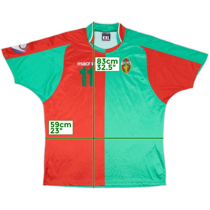 2006-07 Ternana Macron Player Issue Training Shirt #11 - 6/10 - (XXL)
