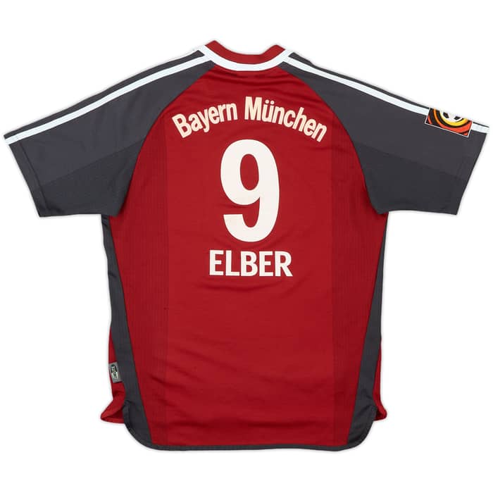 2001-02 Bayern Munich Home Shirt Elber #9 - 8/10 - (Y)