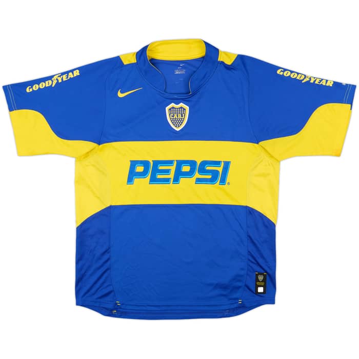 2004-05 Boca Juniors Home Shirt Carlitos #10 - 7/10 - (M)