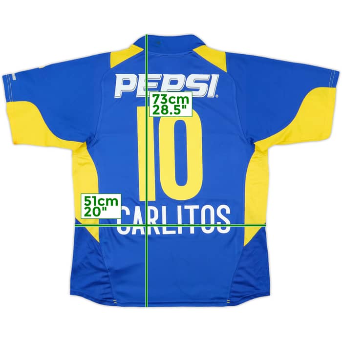 2004-05 Boca Juniors Home Shirt Carlitos #10 - 7/10 - (M)