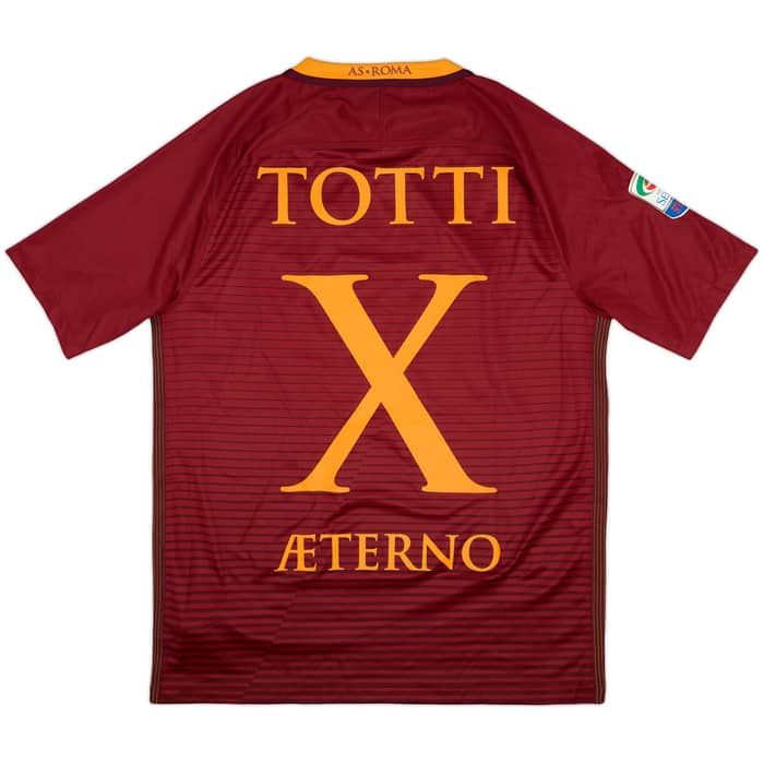 2016-17 Roma Home Shirt Aeterno X - Totti' - 8/10 - (M)