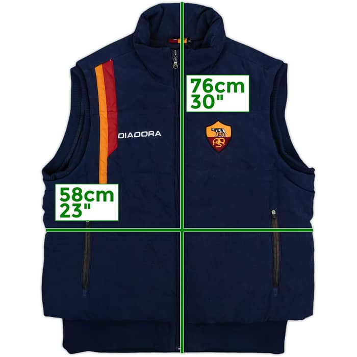 2004-05 Roma Diadora Padded Gilet - 6/10 - (M)