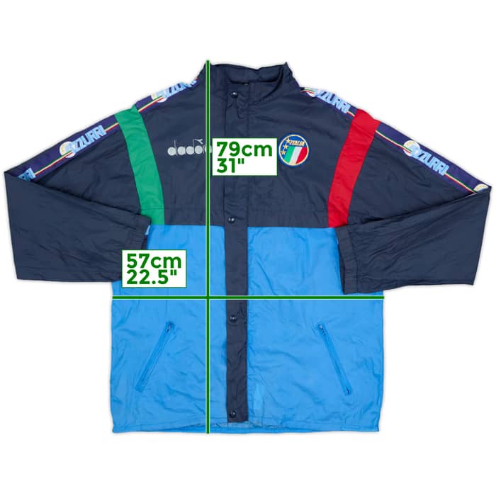 1990-92 Italy Diadora Hooded Track Jacket - 5/10 - (L)