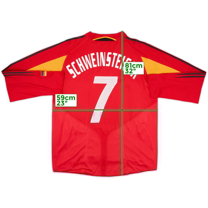 2004-06 Germany Player Issue Third L/S Shirt Schweinsteiger #7 - 8/10 - (XL)