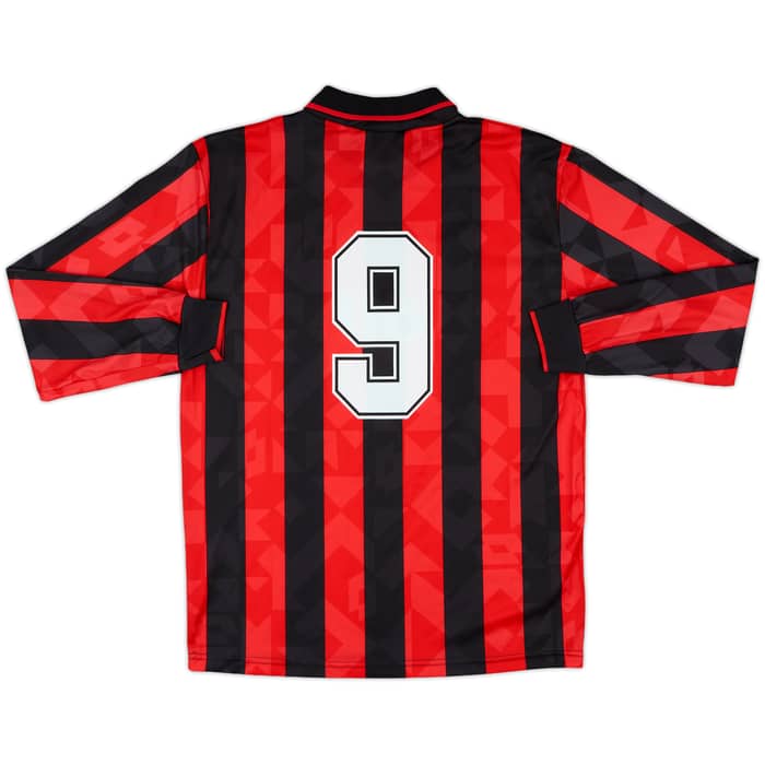 1993-94 AC Milan Home L/S Shirt #9 - 9/10 - (L)