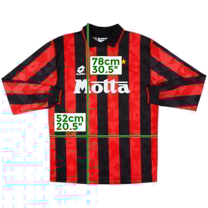 1993-94 AC Milan Home L/S Shirt #9 - 9/10 - (L)