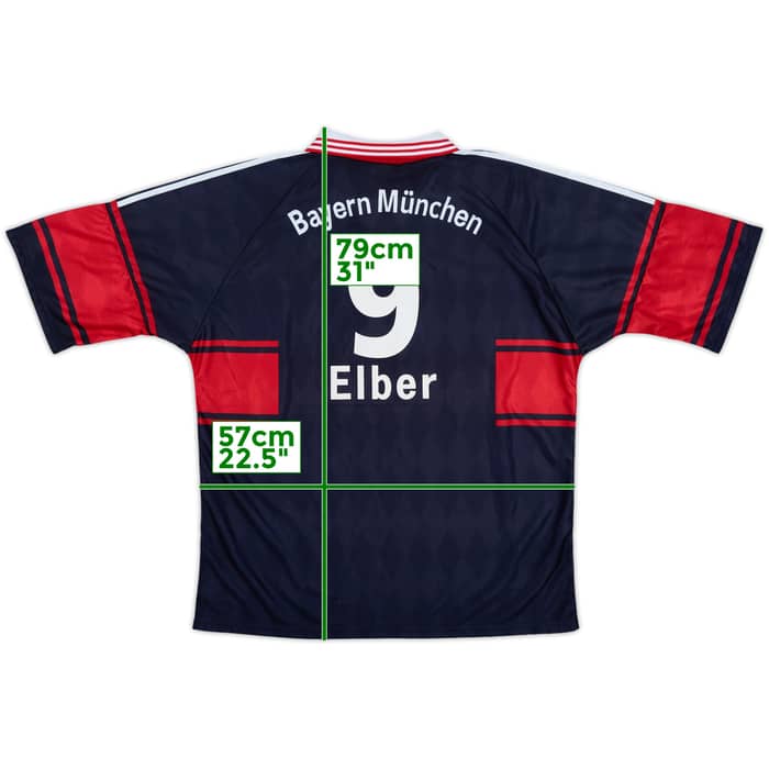 1997-99 Bayern Munich Home Shirt Elber #9 - 8/10 - (XL)